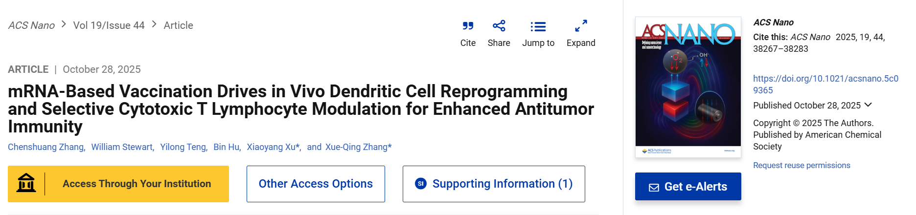 mRNA疫苗介导的体内DC重编程